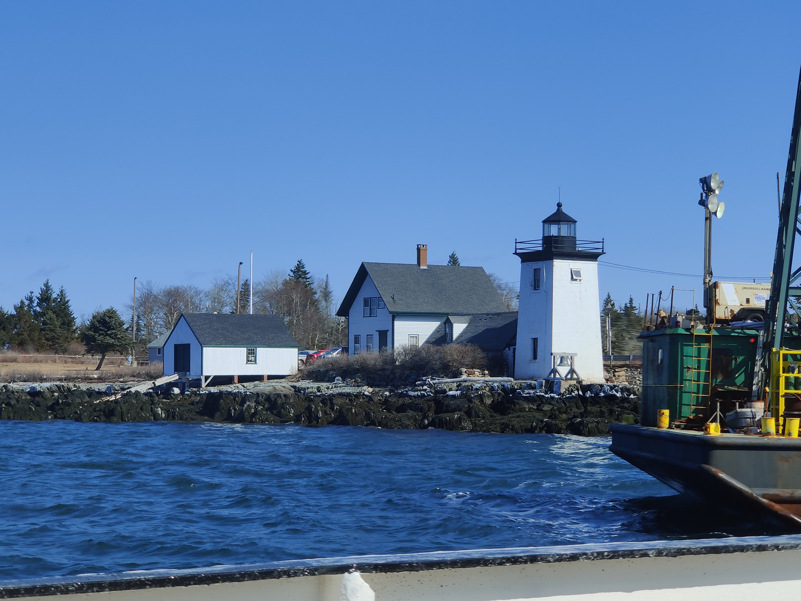 A view of the Grindle Point Lighthouse from the Margaret Chase Smith.